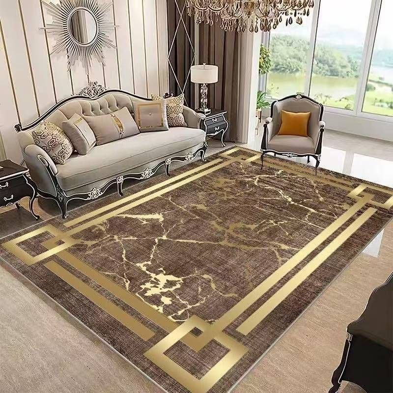 Brown & Gold Statement Area Rug