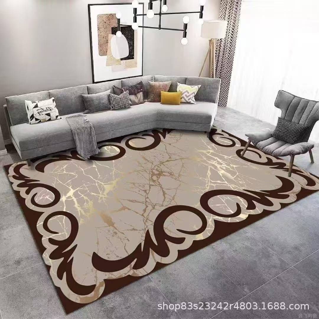 Cream & Brown Statement Area Rug