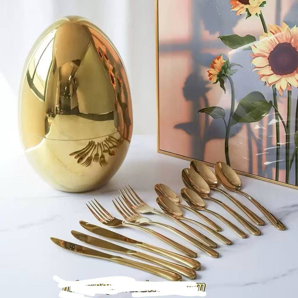 Gold-Tone Cutlery Set